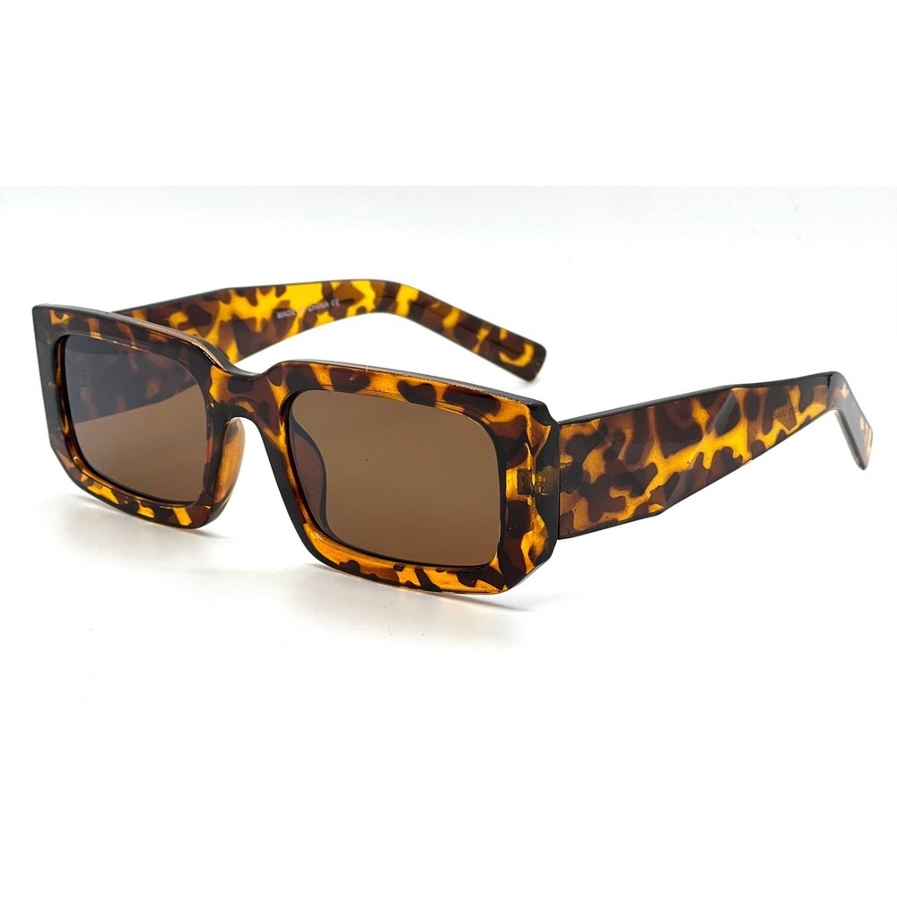 Sunglasses‎ Stylish Trendy Women Tortoise Frame Square Brown Lens Gafas Lentes - Picture 4 of 9
